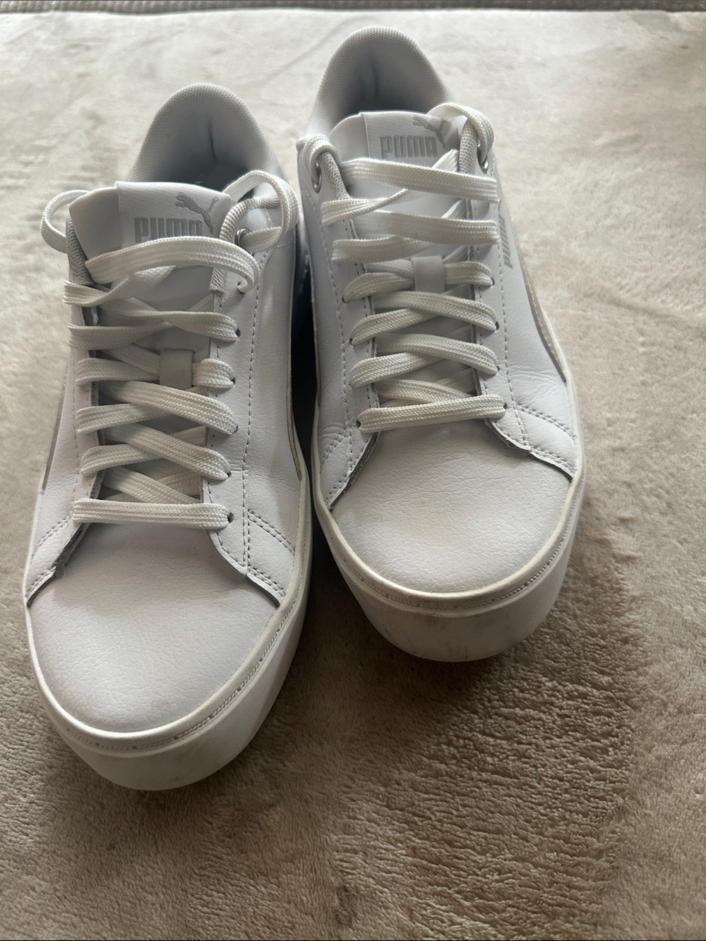 Puma Women’s White Low-Top Leather Sneakers